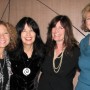 L- R: President Mildred García, Harjo, Gayle Elliott, lecturer, interdisciplinary studies, and Patricia Kalayjian, associate professor and chair, interdisciplinary studies